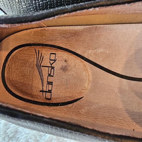 NEW Dansko Women Addy Lizard Metallic Leather Slip On Loafer Shoes 409.5 - 10 - Picture 3 of 8